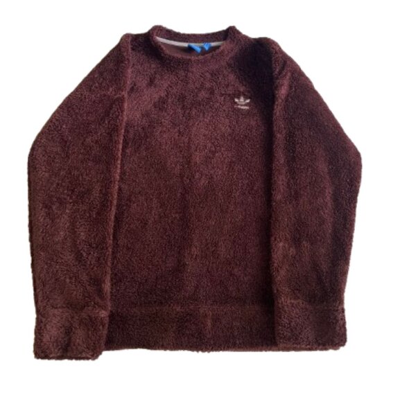 Adidas Originals Fleece Tee – Men’s Medium (Burgundy/Maroon) - Picture 1 of 3